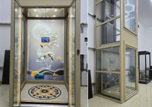 Thang Máy Gia Đình Thủy Lực Khung Vách Kính